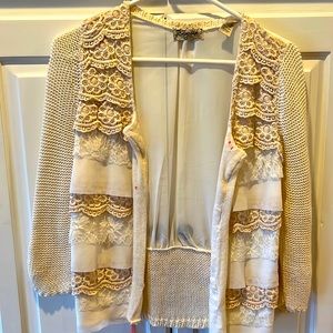 BKE ivory cardigan-